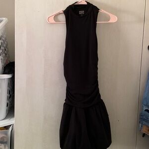 Elegant Black Sleeveless Bubble Dress